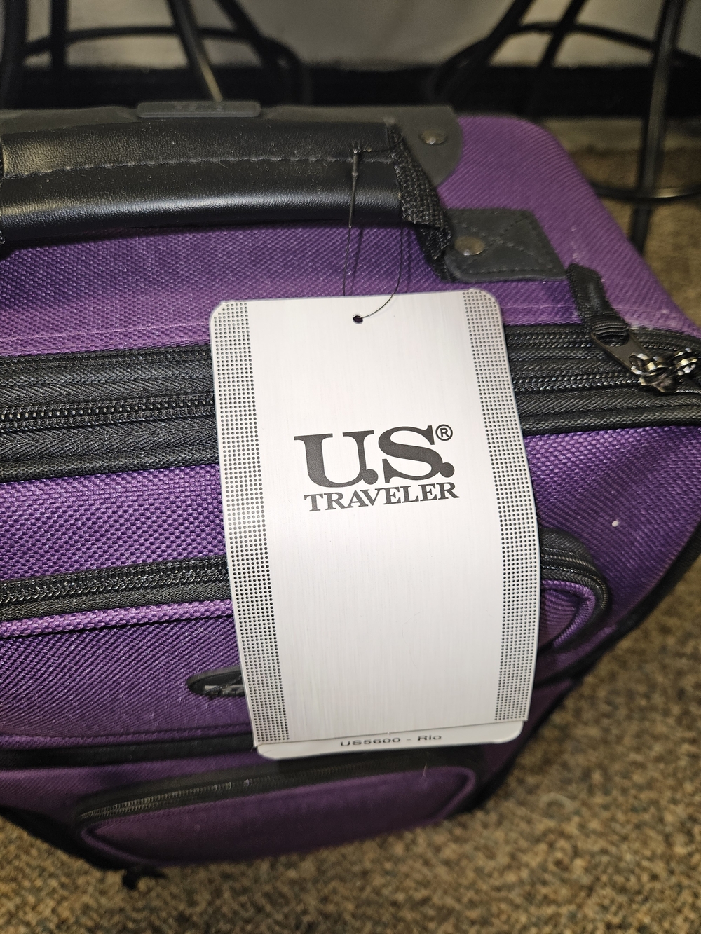 U.S. Traveler US5600 Rio 21" Carry-On Upright Carry-On Travel Tote NWT Purple - Picture 8 of 12